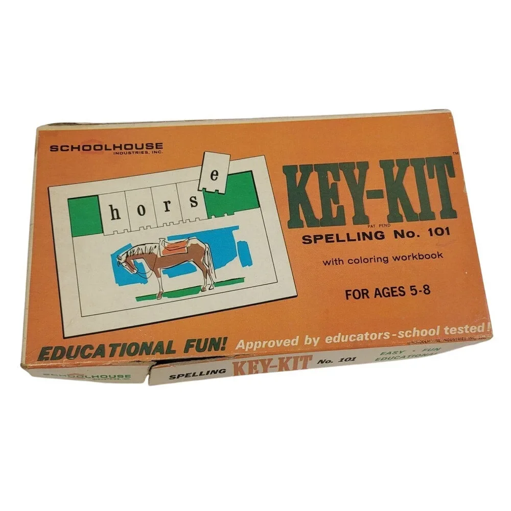 Vintage 1967 Schoolhouse Industries Key-Kit Spelling No. 101 Children's Game